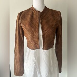 Bebe leather cropped jacket